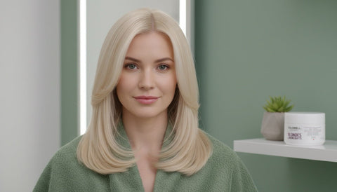 KI-generiert: Blondierte Haare pflegen