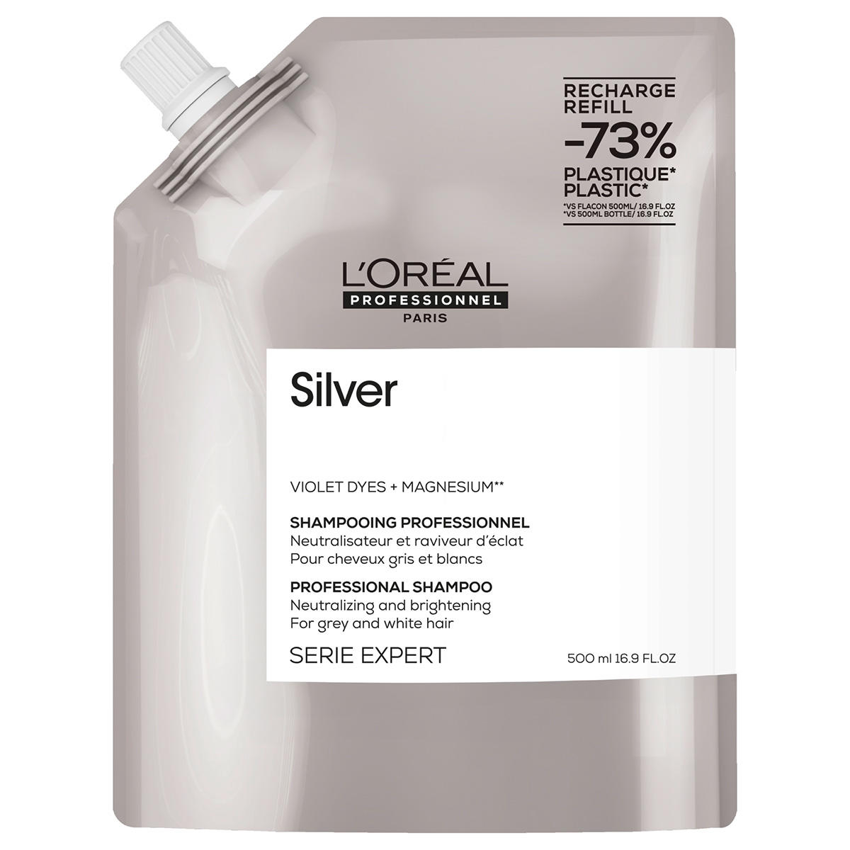 L'Oréal Professionnel Serie Expert Silver Shampoo Refill, 500 ml