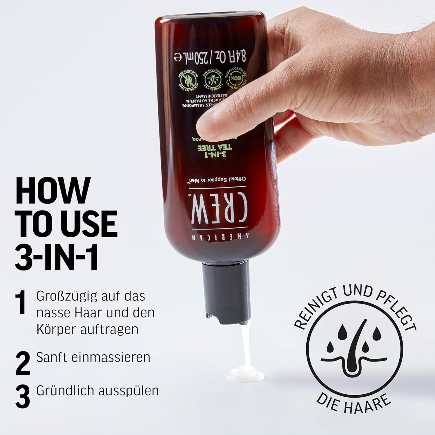 American Crew - 3-IN-1 TEA TREE 250ML