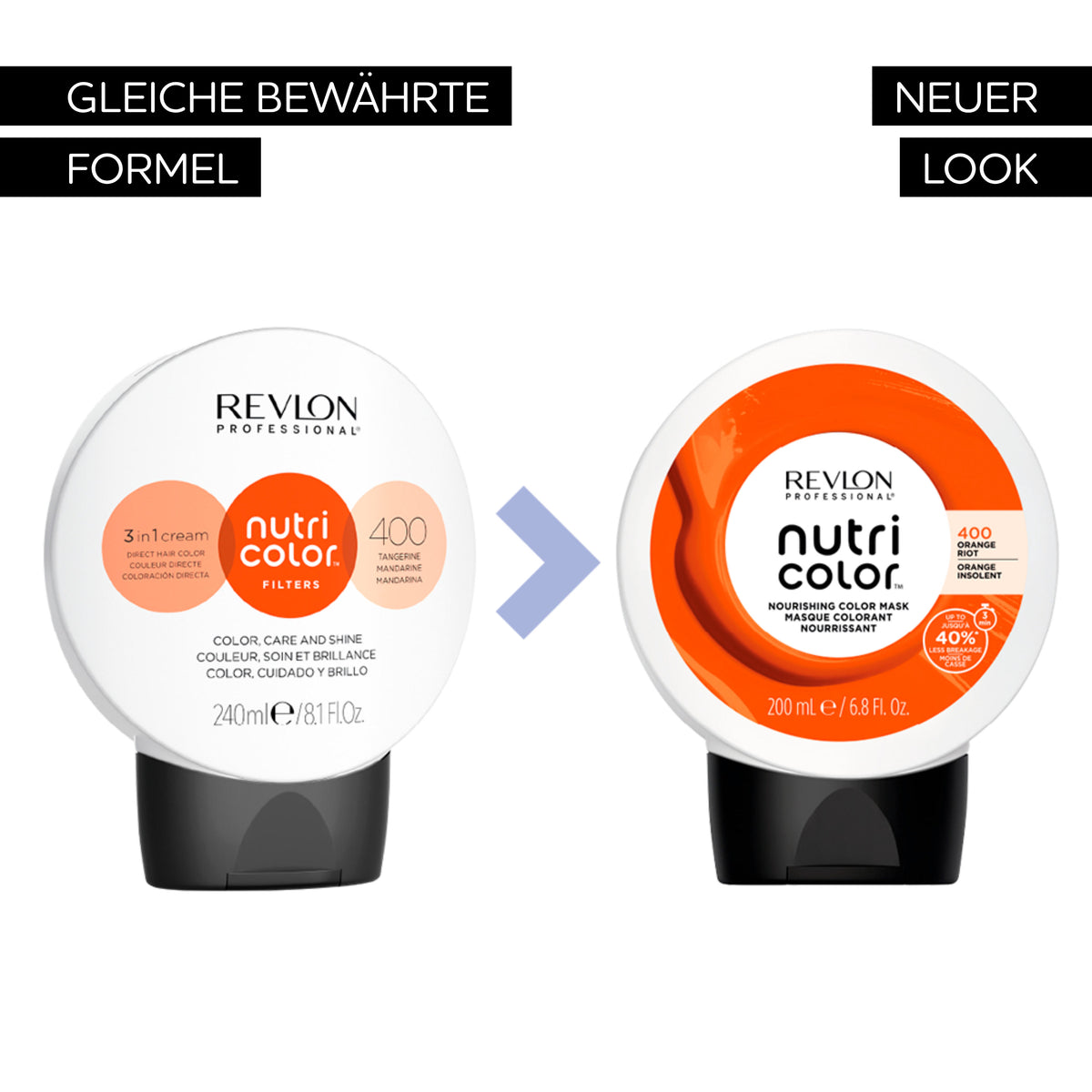 REVLON Professional - NUTRI COLOR 400 ORANGE RIOT, 200ml