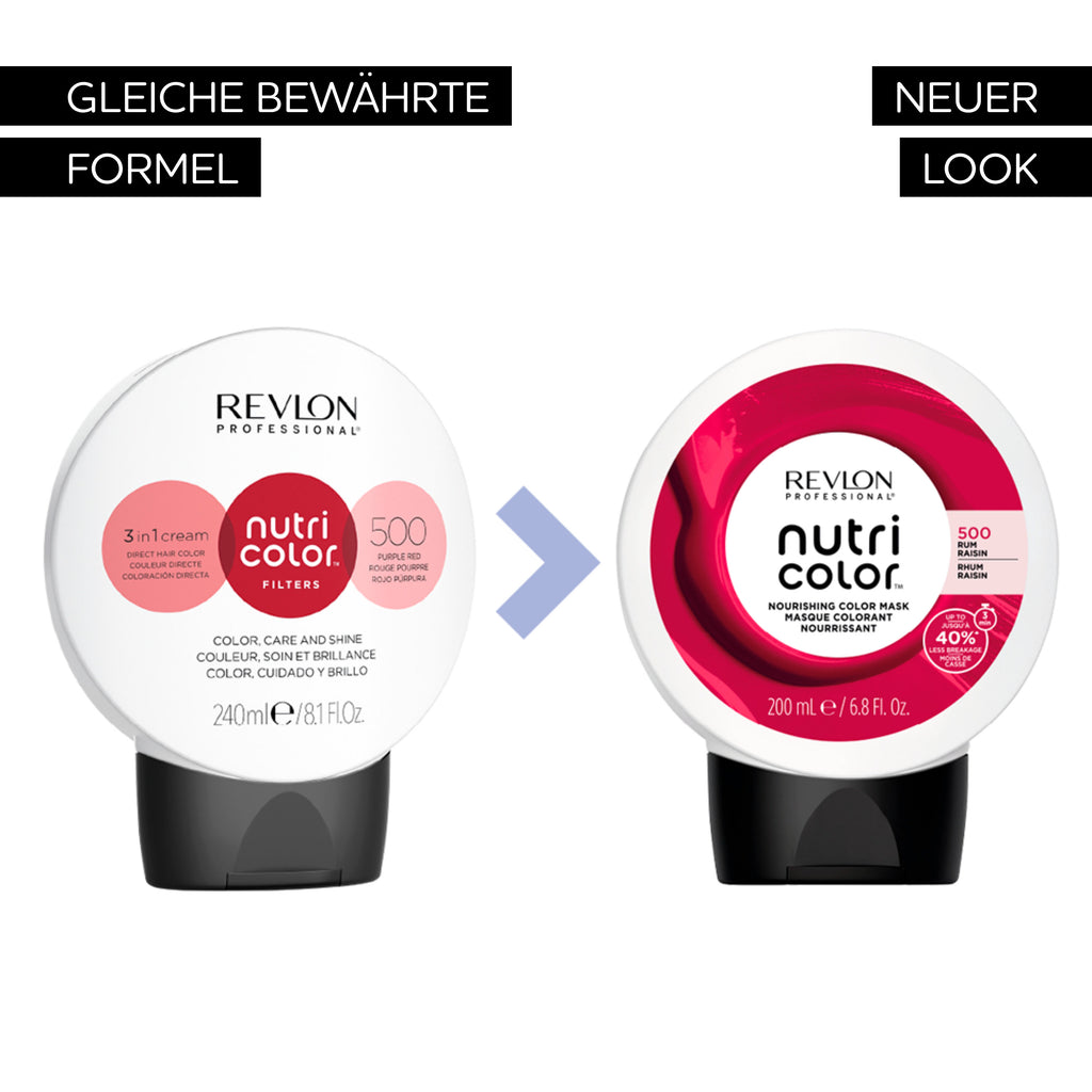 REVLON Professional - NUTRI COLOR 500 CHERRY RED (RUM RAISIN), 200ml