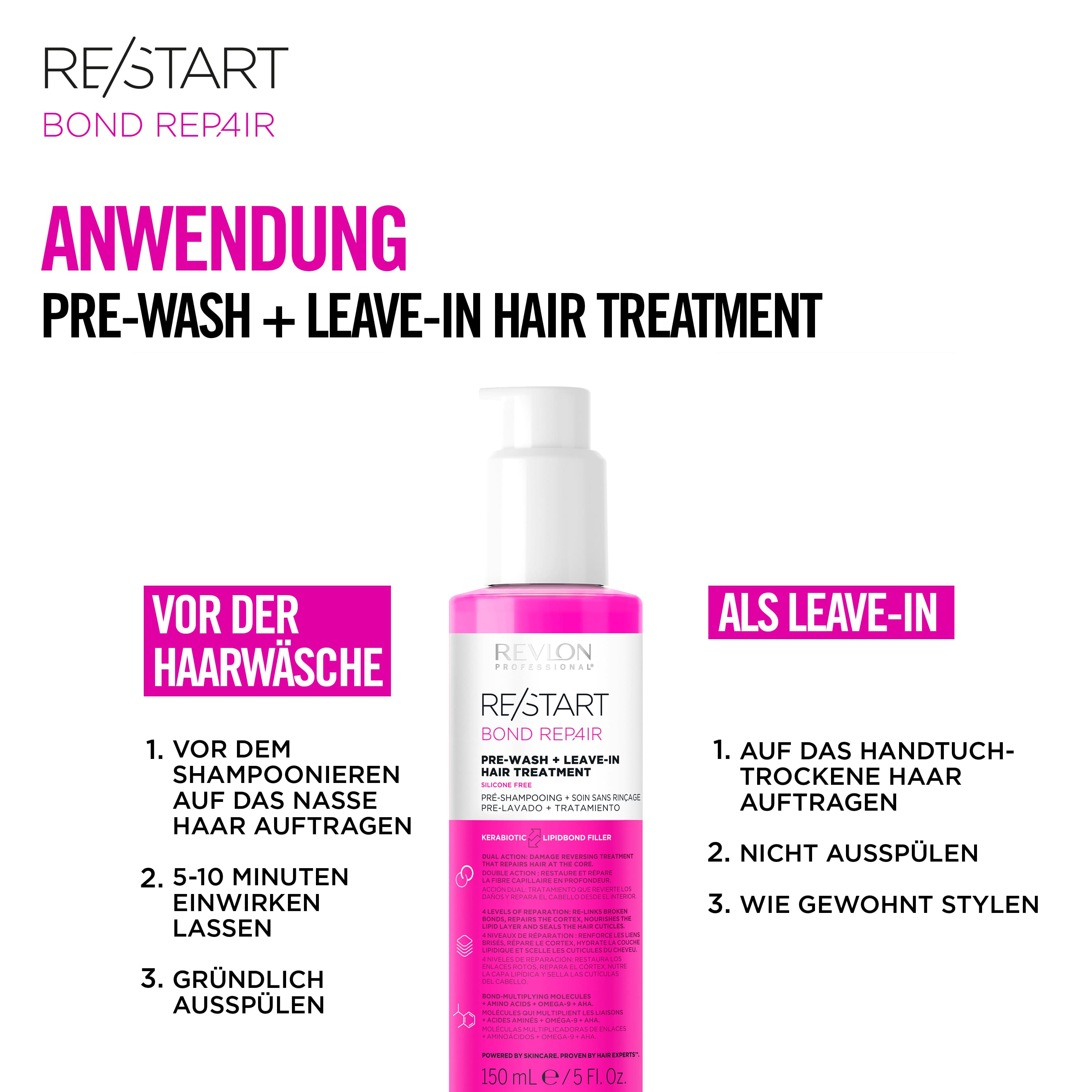 Revlon RE/START BOND REPAIR PRE-WASH LEAVE-IN 150ml