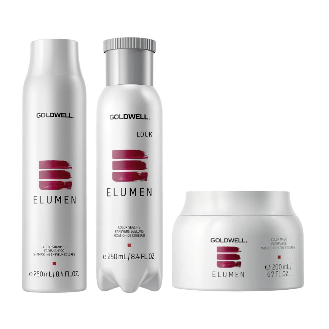 Elumen Farbpflege-Bundle: Lock, Shampoo & Maske für langanhaltende Farbe