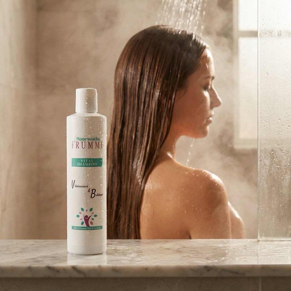 Frummi Vital Shampoo mit Grünem Tee und Koffein 200 ml | Vitalisierend belebend