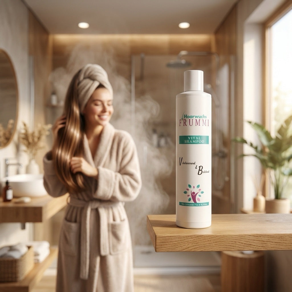 Frummi Vital Shampoo mit Grünem Tee und Koffein 200 ml | Vitalisierend belebend