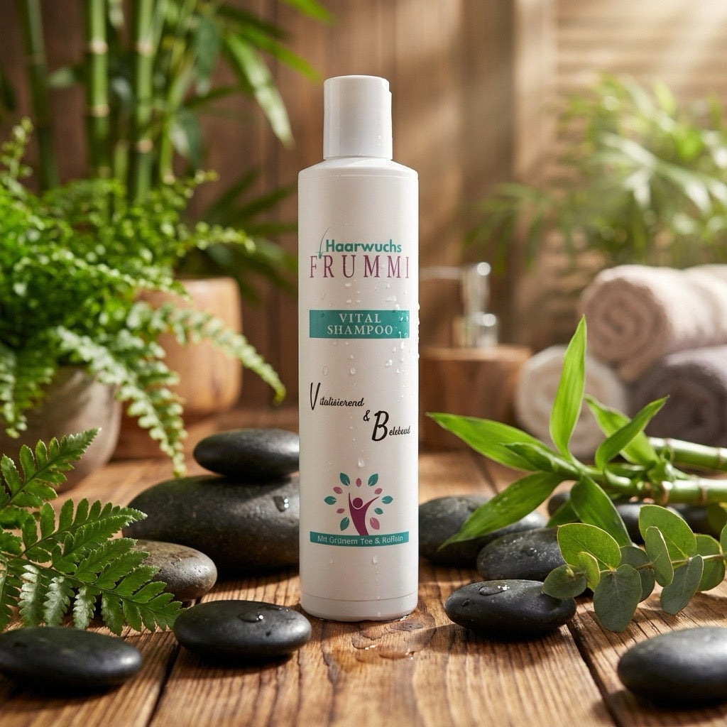 Frummi Vital Shampoo mit Grünem Tee und Koffein 200 ml | Vitalisierend belebend