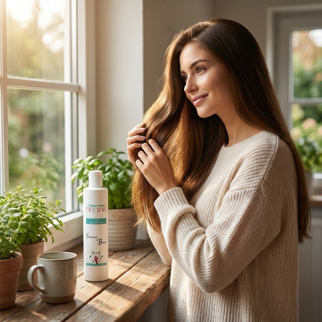 Frummi Vital Shampoo mit Grünem Tee und Koffein 200 ml | Vitalisierend belebend