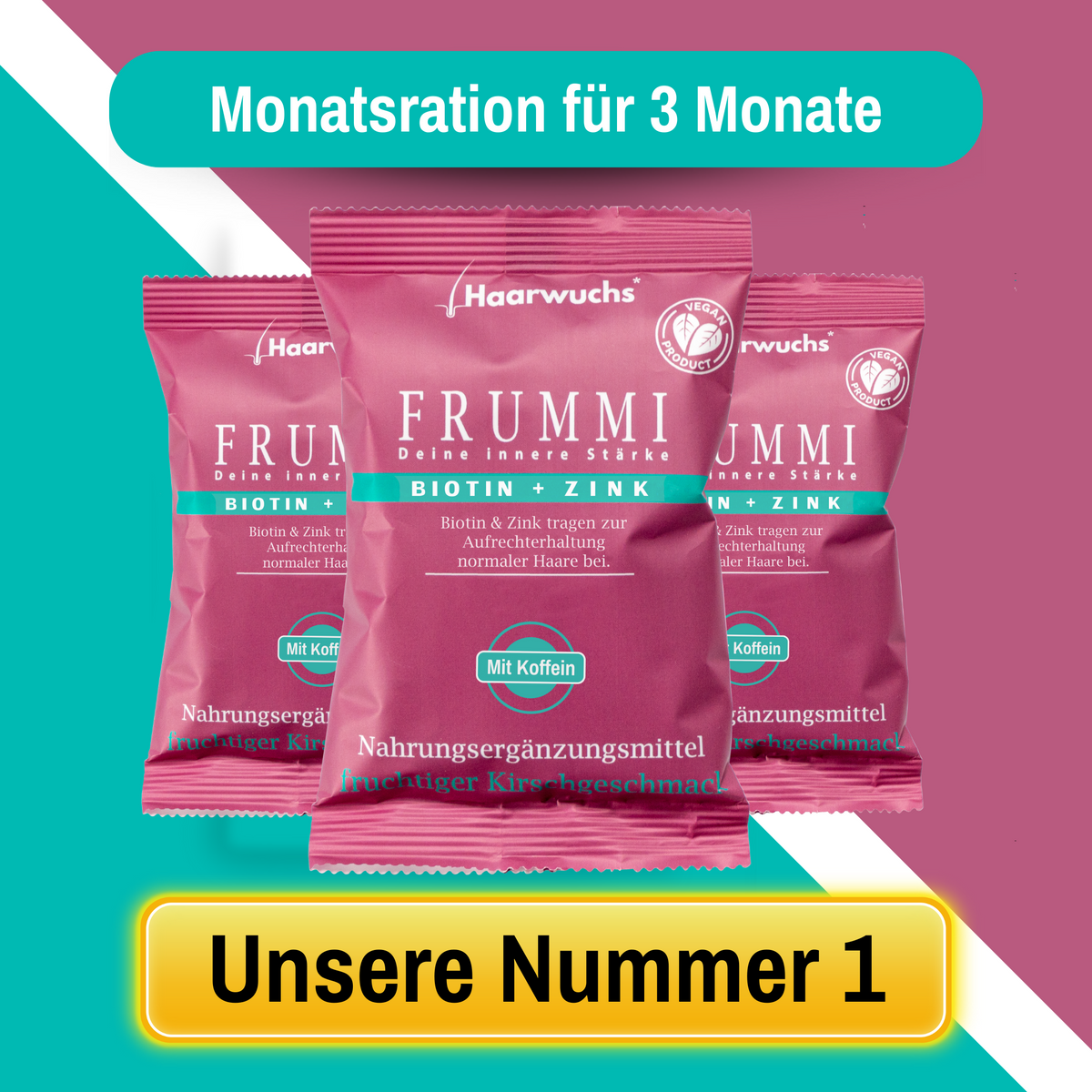 Frummi - Monthly Ration | 120 grams | Drops + Hair Tie