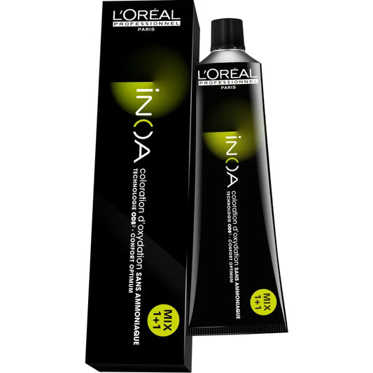 L'Oréal Professionnel INOA 4,15 MITTELBRAUN ASCH MAHAGONI, 60 ml