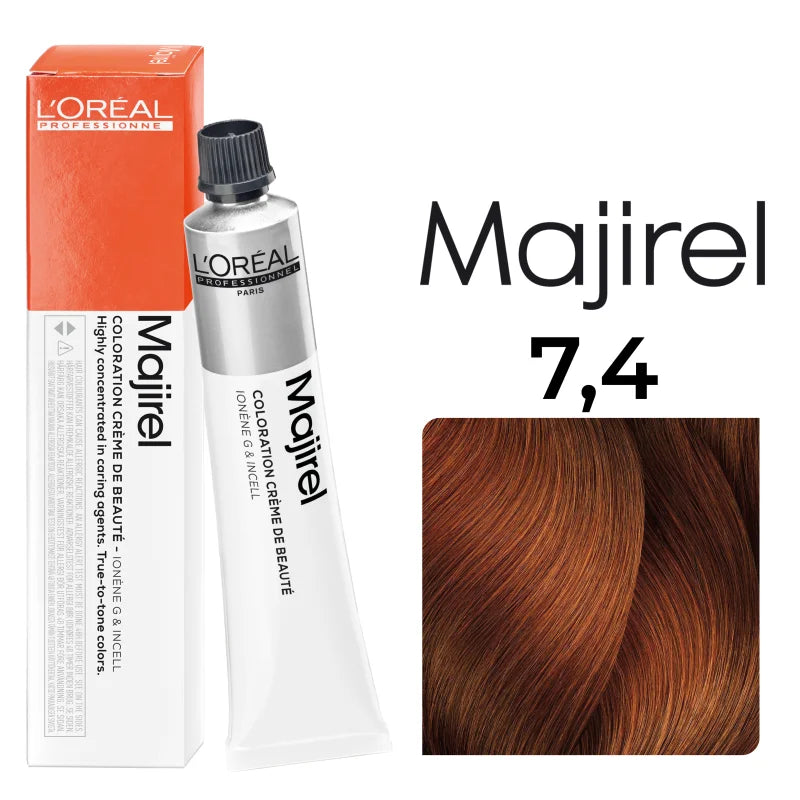 L'Oréal Professionnel MAJIREL 7,4 MITTELBLOND KUPFER, 50 ml