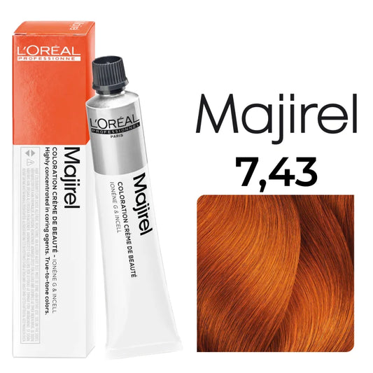 L'Oréal Professionnel MAJIREL 7,43 MITTELBLOND KUPFER GOLD, 50 ml