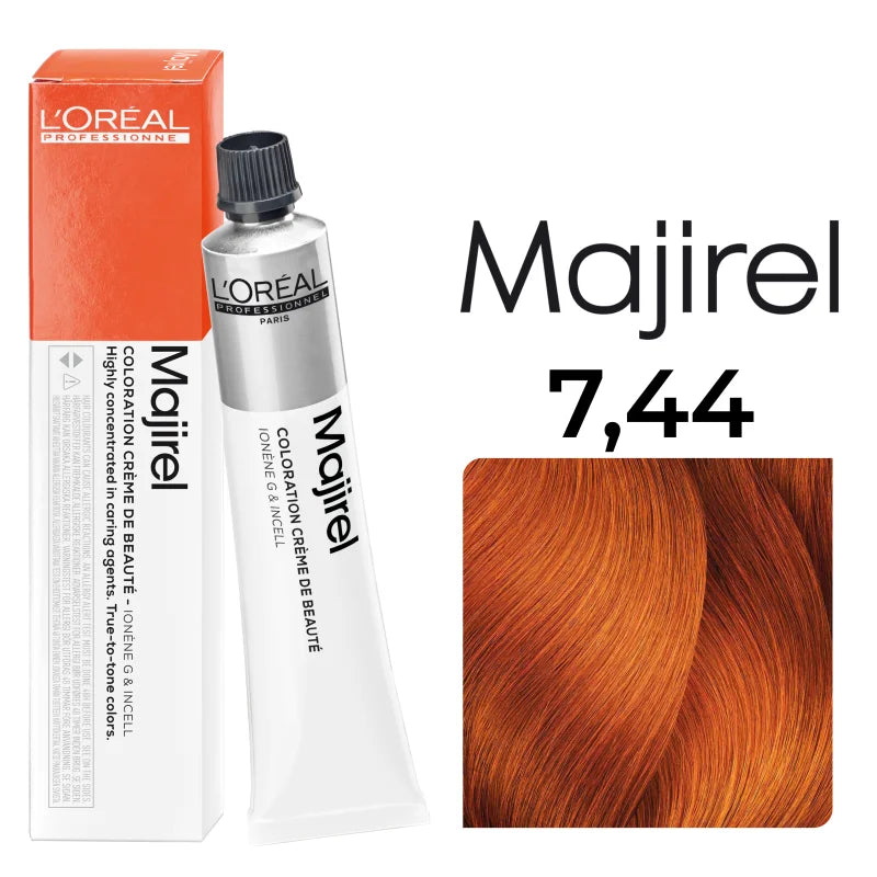 L'Oréal Professionnel MAJIREL 7,44 MITTELBLOND TIEFES KUPFER, 50 ml