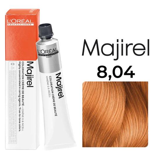 L'Oréal Professionnel MAJIREL 8,04 HELLBLOND LEICHT KUPFER, 50 ml