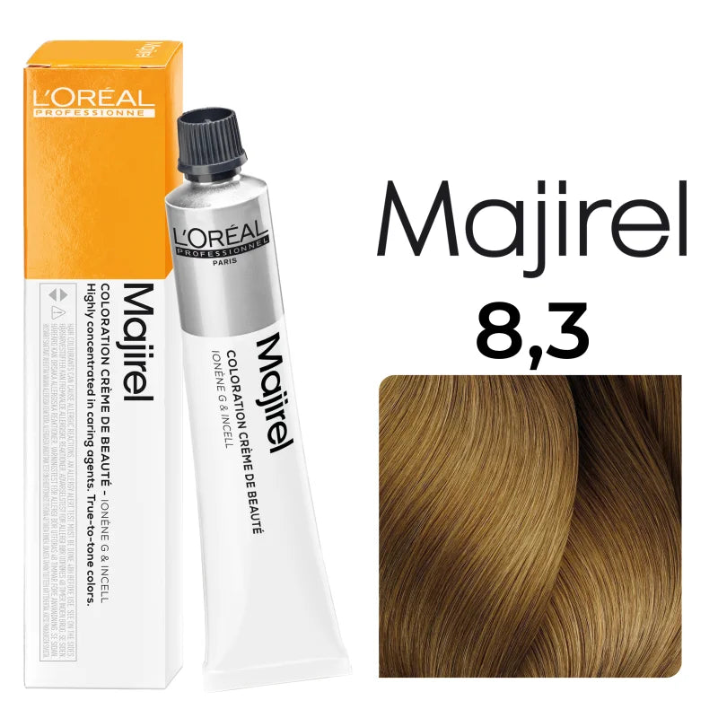 L'Oréal Professionnel MAJIREL 8,3 HELLBLOND GOLD – GOLDGRUNDTON, 50 ml