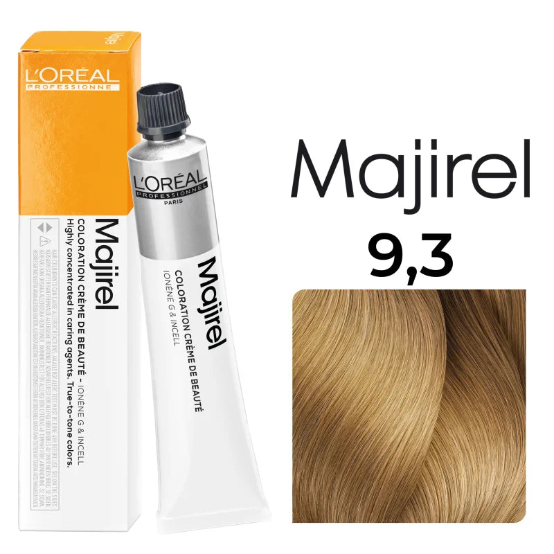 L'Oréal Professionnel MAJIREL 9,3 SEHR HELLES BLOND GOLD GOLDGRUNDTON, 50 ml