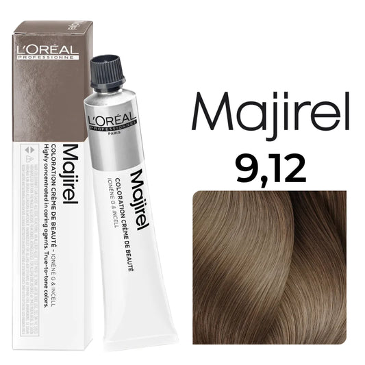 L'Oréal Professionnel MAJIREL 9,12 SEHR HELLES BLOND ASCH IRISÉ, 50 ml