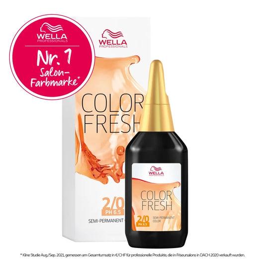 Wella Color Fresh Tönungsliquid 2/0 SCHWARZ, 75 ml