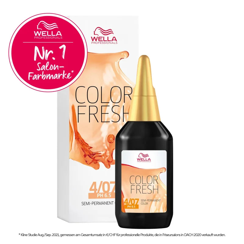 Wella Color Fresh Tönungsliquid 4/07 MITTELBRAUN NATUR-BRAUN, 75 ml
