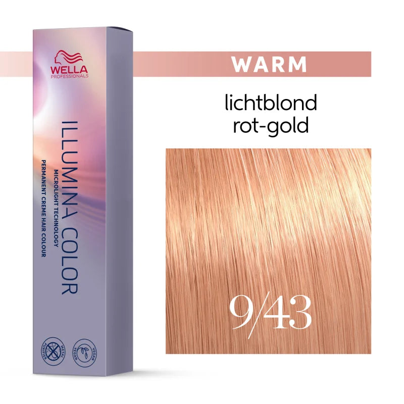 Wella Illumina Color 9/43 lichtblond rot-gold 60 ml