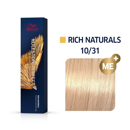 Wella Koleston Perfect Rich Naturals Haarfarbe Hell-Lichtblond Gold Asch 10/31 60 ml