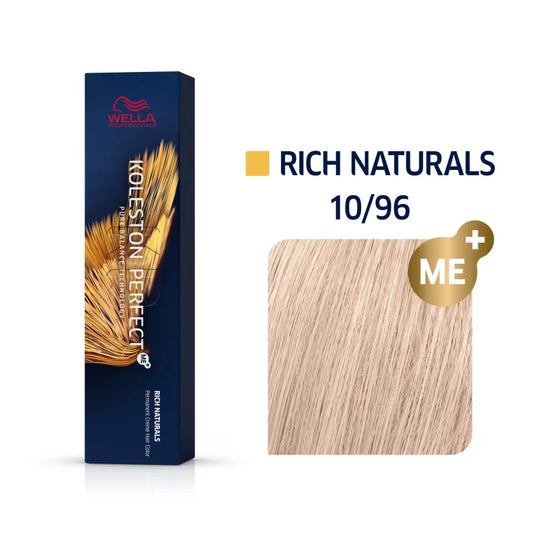 Wella Koleston Perfect Rich Naturals Haarfarbe Hell-Lichtblond Cendré Violett 10/96 60 ml