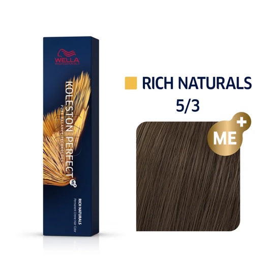 Wella Koleston Perfect Rich Naturals Haarfarbe Hellbraun Gold 5/3 60 ml