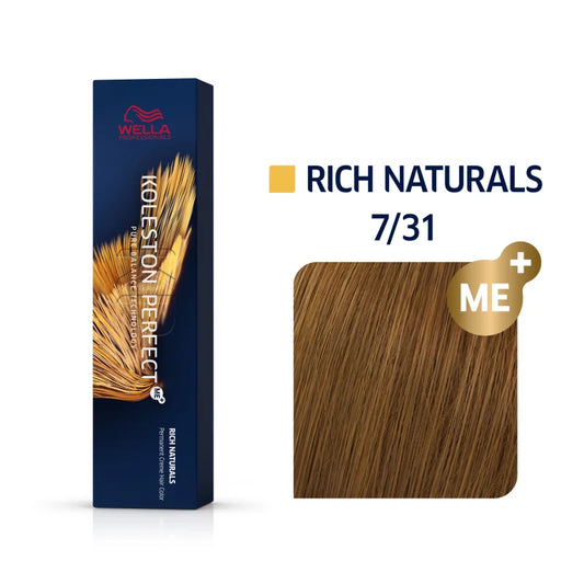 Wella Koleston Perfect Rich Naturals Haarfarbe Mittelblond Gold Asch 7/31 60 ml