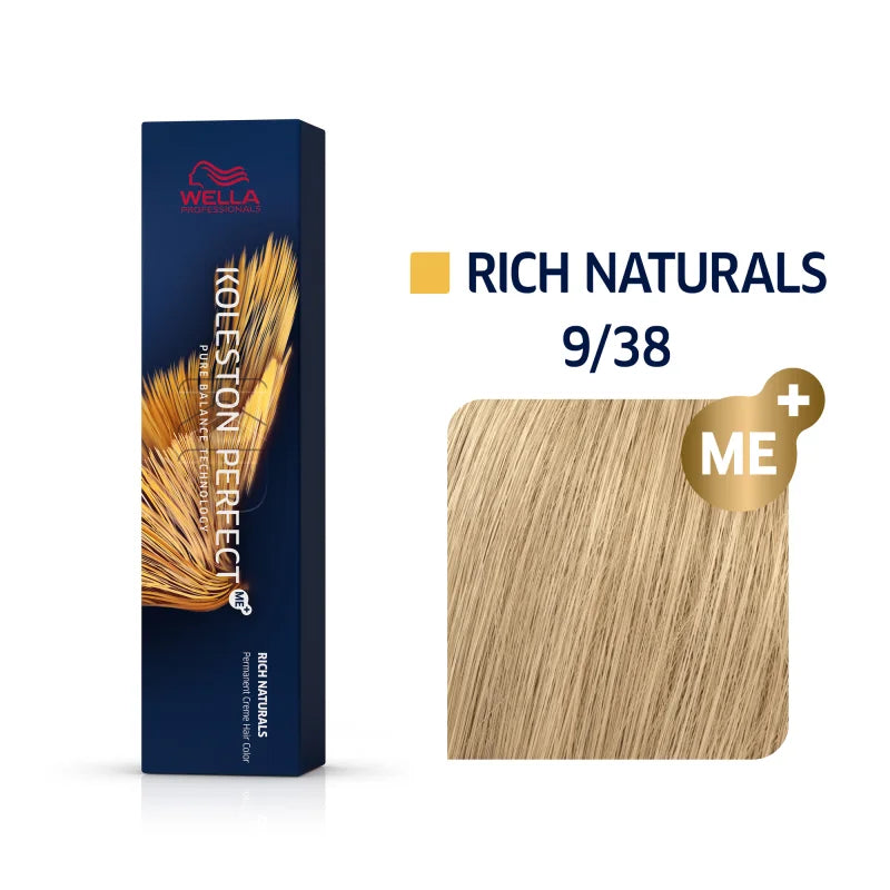 Wella Koleston Perfect Rich Naturals Haarfarbe Lichtblond Gold Perl 9/38 60 ml