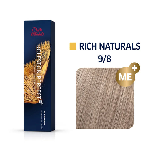 Wella Koleston Perfect Rich Naturals Haarfarbe Lichtblond Perl 9/8 60 ml