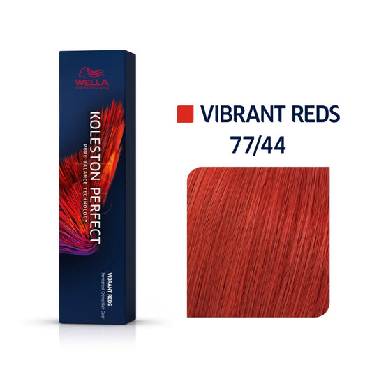 Wella Koleston Perfect Vibrant Reds Haarfarbe Mittelblond Intensiv Rot Intensiv 77/44 60 ml