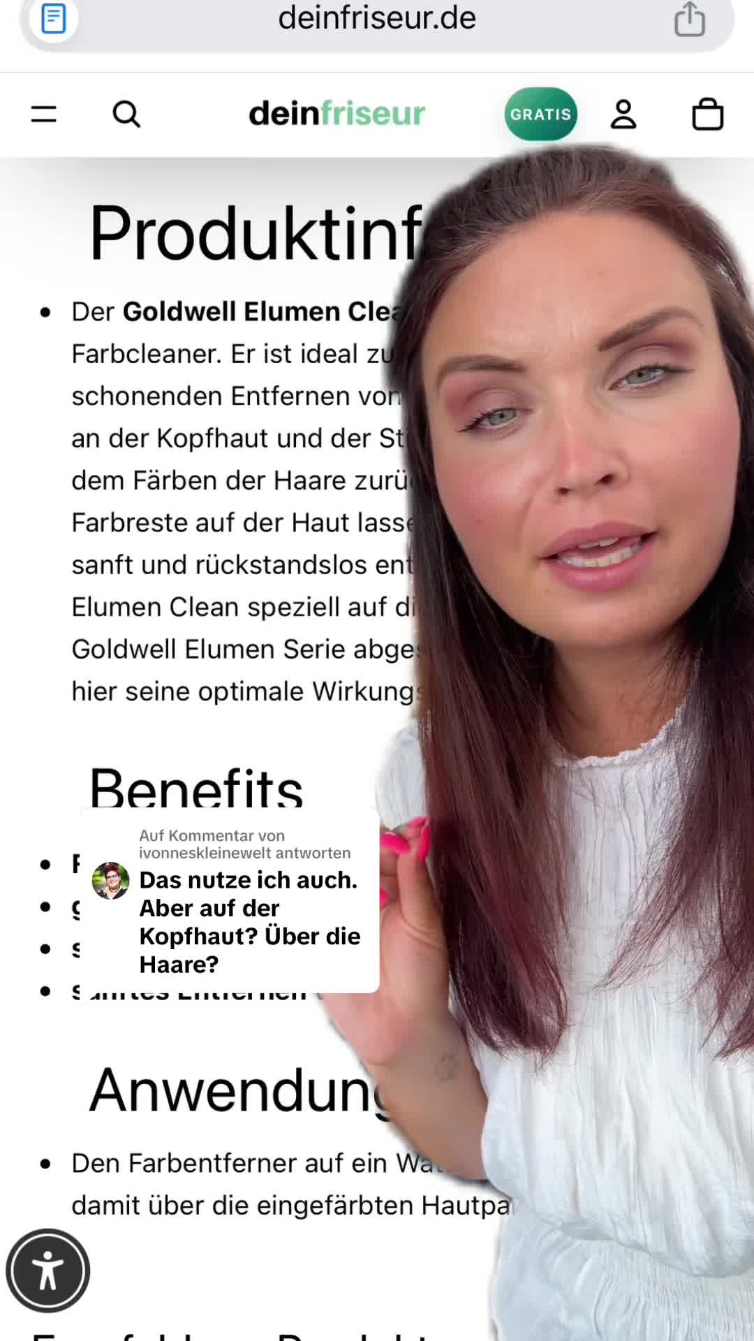 Standbild aus Chrissys Video